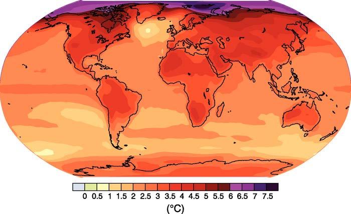 Geographical pattern of surface warming From www.ipcc.ch: Figure SPM.6.