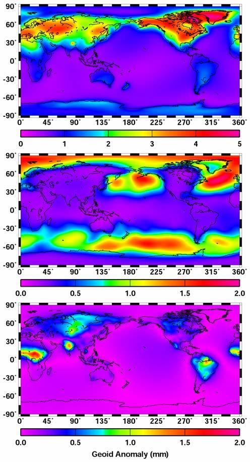 Figure 2. Averages of the true and nominal time variable models used. Degree difference is shown for the atmosphere and ocean models.