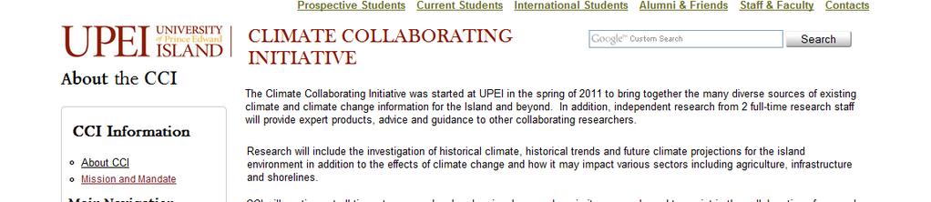 UPEI will develop its own customized climate