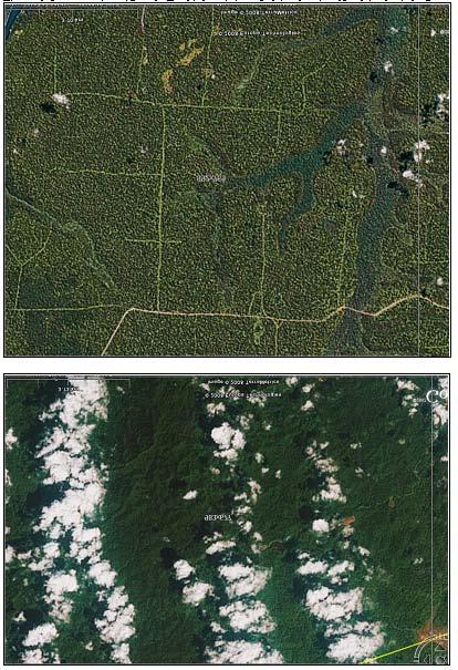Progress Report no. 2 Figure 6. Google Earth images of the South (top) and North (bottom) regions 3.