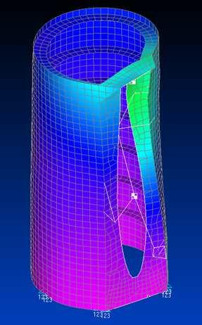 Structural Modeling Currently performing detailed structural analysis on entire payload Modal and stress analysis of Inner Barrel with side-mounted instrument bench show material (Composite/Aluminum