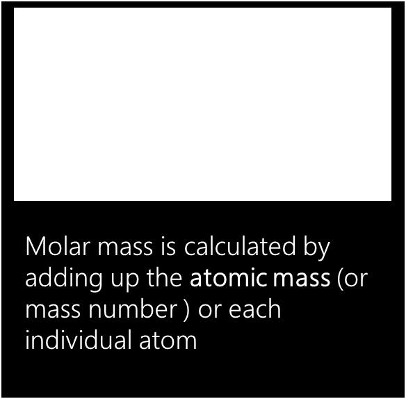 particles is known (atoms, ions or molecules) then the amount, n, is easily calculated The molar