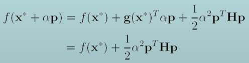 Necessary conditions for a minimum Expand f(x) about a stationary point x* in