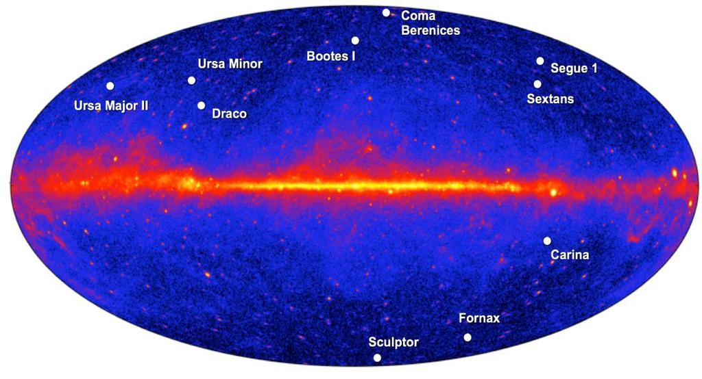 Dwarf Spheroidal Galaxies Most dark-matter dominated objects in the universe (100-1000 times more dark matter than