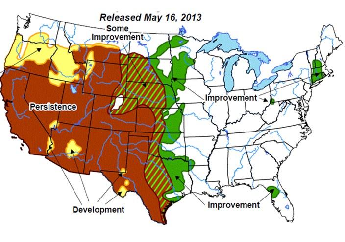normal for the month of May over northern reaches