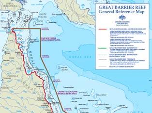 Australia Great Barrier Reef Marine Park Area of GBRMP is 345,000 km 2 ; 2300 km in length Established in