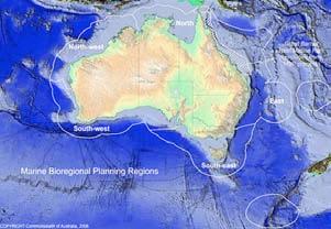 Australia Marine Bioregional Planning Covers all 14,000,000 km 2 of Australian marine waters Prepare marine bioregional plans under Environment Protection and Biodiversity Conservation Act Developed