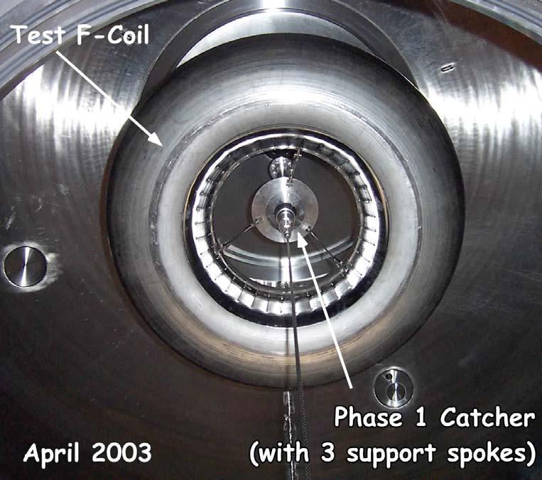 Launcher Fixture - Phase 1 The floating coil rests on a conformal ring. Field lines close to the coil intercept the lifting fixture at the spokes.
