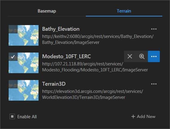 basemaps and elevation data can be local files can be used