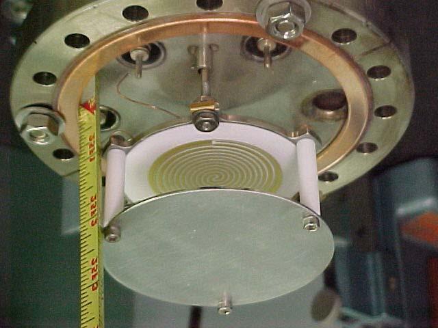 structure. The electrodes were placed in an existing pressure vessel that was not optimized for this structure.