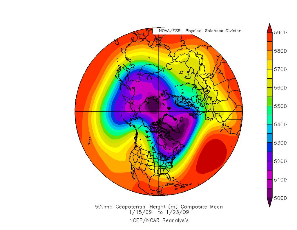 500 hpa Geopotential Height (m) Composite Mean 15-23 Jan. 2009 * Study shows Ω-block is conducive to prolonged fog over west coast. Ω-blocks are forecast quite well by NWP. Ensembles can help.