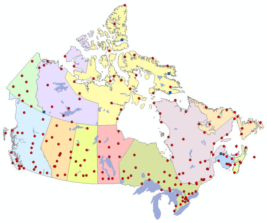 Return period analyses for Canadian airports Plots are available online for all hourly climate sites for various conditions: fog (vis ½ SM), LIFR, IFR, VFR, blizzard,