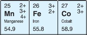 For example, iron, Fe, loses either two (Fe 2+ ) or three (Fe 3+ ) electrons Non-metals gain