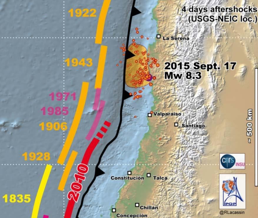 Chilean Rapid Warning: The 2015 Illapel earthquake (Mw=8.