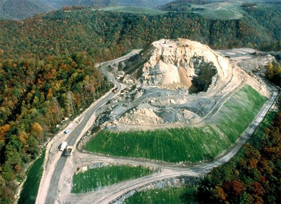Has high erosion potential Mountaintop Removal removing the top of a mountain to expose minerals