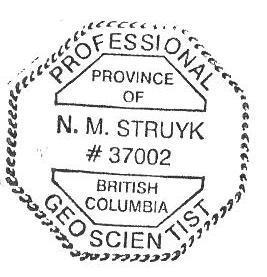 STATEMENT OF QUALIFICATIONS I, Nicola M. Struyk, P.Geo., of Vancouver, BC do hereby certify that: 1. I graduated with a B.Sc.