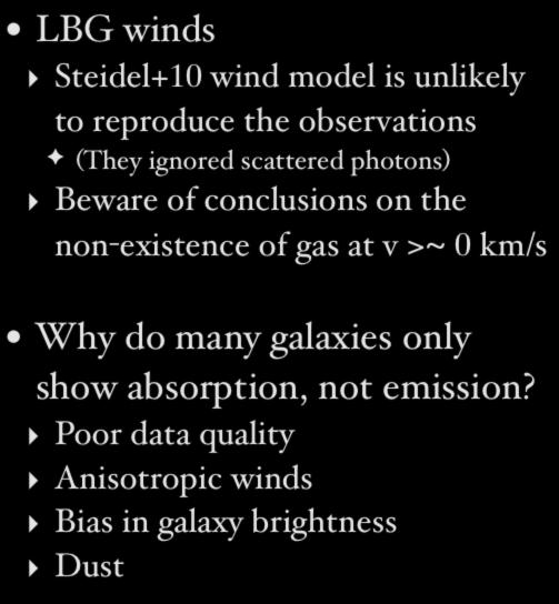 gas at v >~ 0 km/s Why do many galaxies only show absorption, not emission?