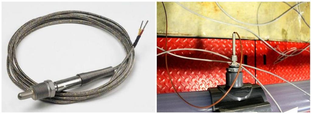 Thermocouples There are four thermocouples the flow loop. The temperature transducer belongs to the Omega TC-(*) -NPT Series, or more precisely T-type thermocouples of pipe plug probe style.