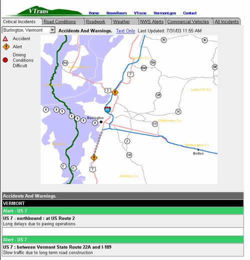 Transportation GIS can be web enabled interactively