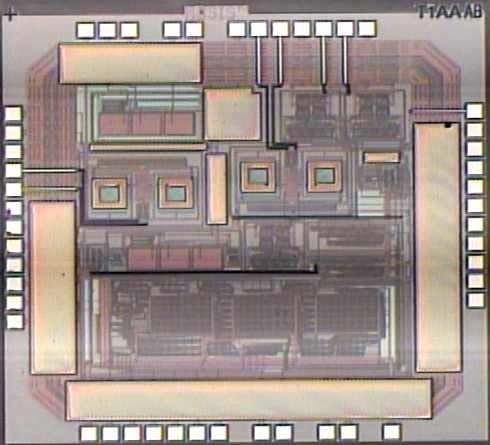 Chip microphotograph Chip was fabricated in 0.35um CMOS through MOSIS. Total area 2mm 2mm. It includes the monolithic PLL, standalone prescaler, loop filter and VCO, etc.