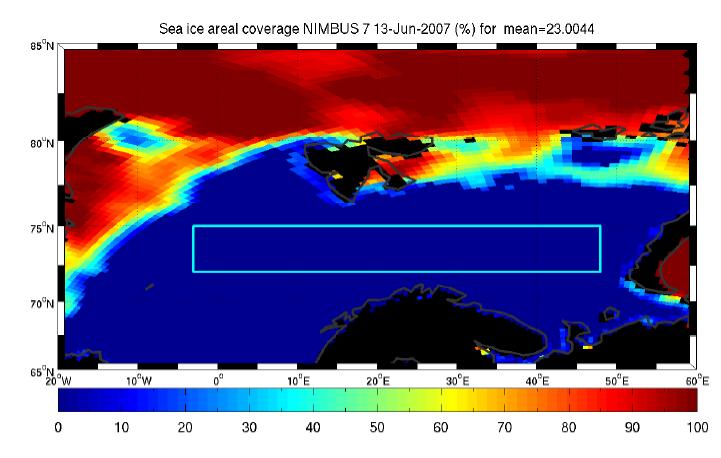 Estimating the Solar Zenith Angle (SZA) effect on N d Scandinavia Sea-ice areal coverage (%) Have processed swaths for this region for the period 13-30 th June, 2007-2010 (Aqua and Terra) Cloud