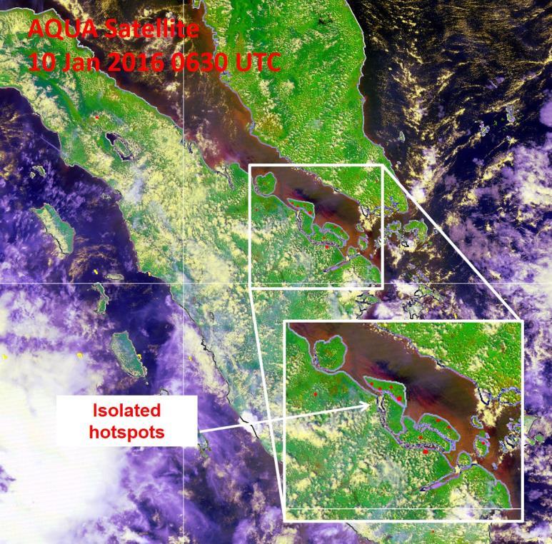 Figure 2B: AQUA satellite picture on 10 January 2016 shows