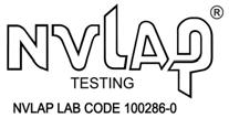 Area 72 ft 2 for Carnegie ETS-LINDGREN ACOUSTIC RESEARCH LABORATORY is NVLAP-Accredited for this test procedure under Lab Code 100286-0 National Institute of Standards and Technology National