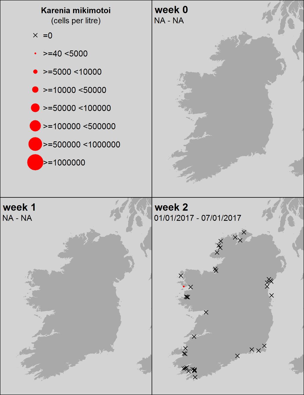 Ireland Fish killing phytoplankton Distribution maps [current status of harmful and toxic algae] A
