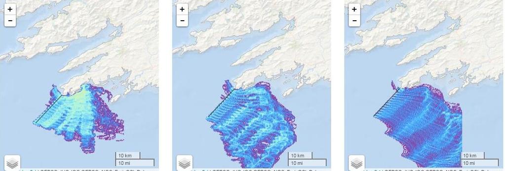 Ireland modelled data: Estimated Water Pathway SOUTHWEST: Bantry Bay Forecast for the next 3 days Week 23: 31 May 6 June, 2015 Week runs from Sunday to Saturday Bottom water Water