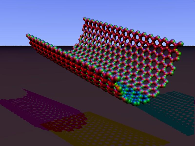 graphene sheet rolled up to form an
