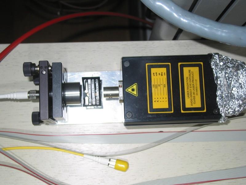 Scanning setup: optical system Outside dark box: PiLas diode laser system EIG1000D (ALS) 404nm