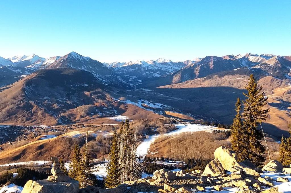 Colorado Water Supply Outlook Report January 1, 2018 A mid-mountain vantage point at Crested Butte Ski area provides a view of the low-snow conditions in the surrounding area.