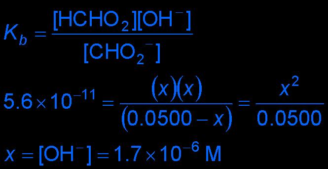 8 x 10-4 ) HCHO 2(aq) + NaOH (aq) NaCHO 2