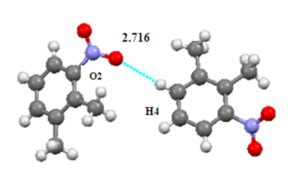 hydrogen bond C4 H4 O2 with a contour interval of 0.05 e.