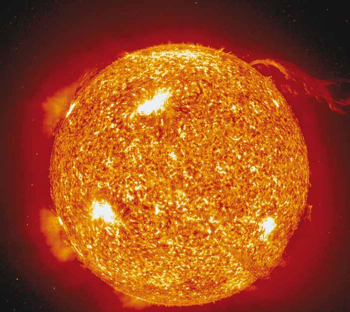 The Sun The sun is an enormous star that is at least 4.6 billion years old. It is the center of our solar system. The sun s gravity is very powerful. This means each planet is pulled toward the sun.