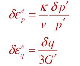 Formulation of the model Elastic deformations G' = constant -