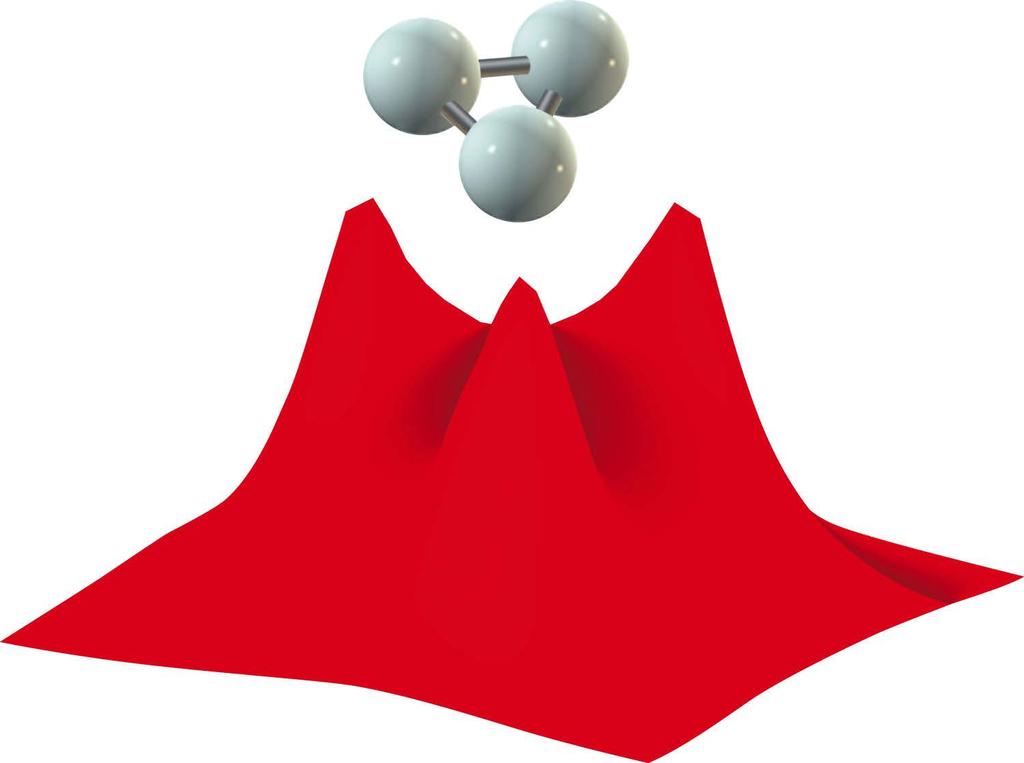 The electron density in a delocalized