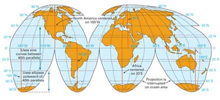 Goode Projection: Equal-area map projection