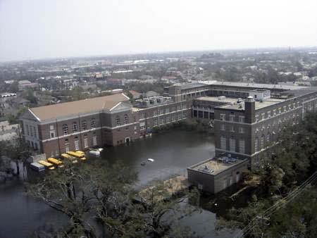 This aerial photo of Jesuit High School was snapped on September 5, 2005 by Lt.