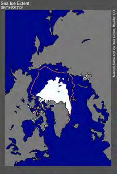 Half the Arctic Sea Ice Melted in 2012 Sept 16, 2012 Open water in