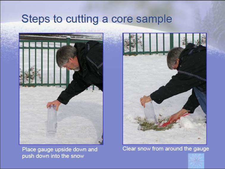 Melt the core sample Measure the amount of water in the sample What about Freezing Rain? Freezing rain is rain that falls in liquid form but freezes on contact with a surface.