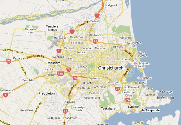 (red maps high liquefaction potential) Christchurch faces an additional hazard of