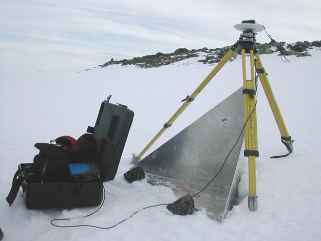 Corner reflectors were deployed in the field and GPS measurements were also carried out to assure proper geocoding and calibration of the ESAR data. Figure 2, Left: ESAR aircraft.