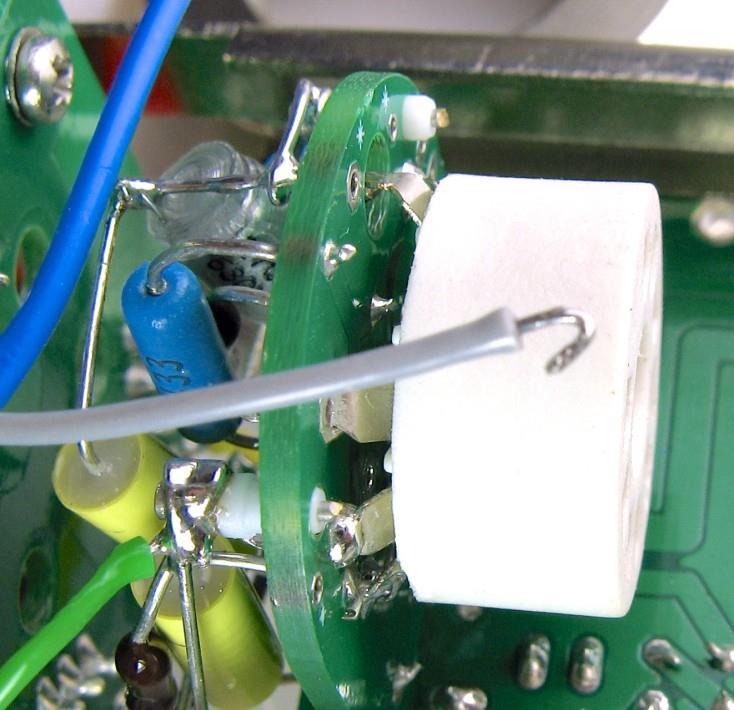 Solder to two pin header labeled "LC" Trim the Omni