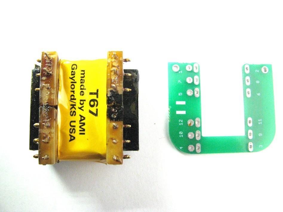 Install the T67 transformer to the adapter PCB.