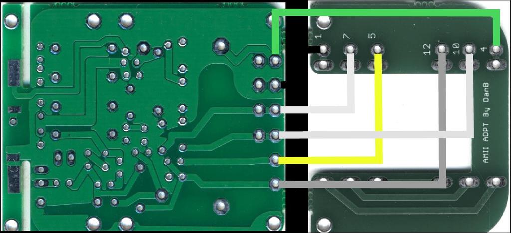 PCB to "T44" on Main PCB Solder "7" to "T1 01 0" Solder "5"