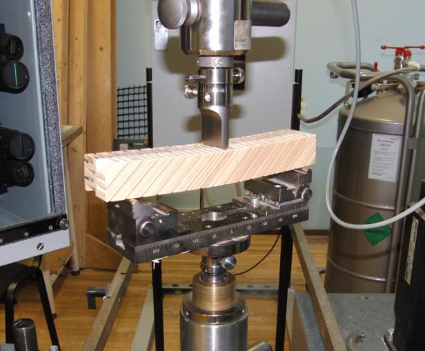 a) b) c) Figure : Cellular wood material mechanical investigation in bending