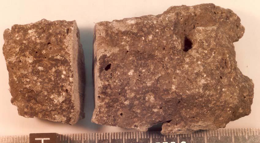 Figure 9: Sawn surface of,0 showing saw marks