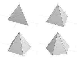 geodesic polyhedron polyhedron geodesic tetrahedron pyramid (1/2) cc, f1836 geodesic tetrahedron (class 1) 3...12 sided pyramid cc, f1837.