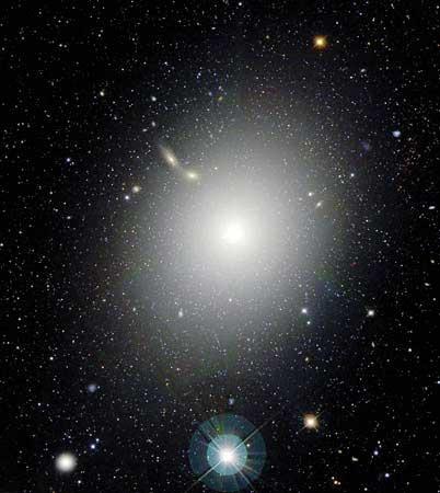 One of the most massive galaxies in the local universe, it is notable for its large population of globular clusters M87 contains about 12,000 compared to the 150 200